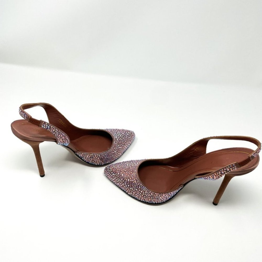 Gucci Pink Embellished Heels - Picture 8 of 12